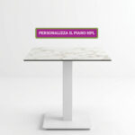 Tavolo 80×80 Completo di Base TROFEO BIANCA e Piano HPL BASI E PIANI TAVOLI